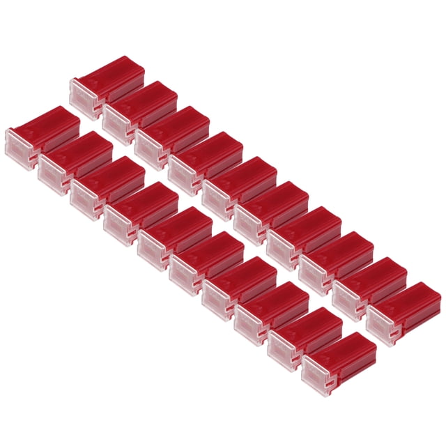 Unique Bargains 20 Pcs 50A Micro Cartridge Fuses Engine Inner FMM M-Case Type Fuses for Car Truck Durable Plastic Metal