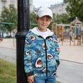 thumbnail image 3 of Uorisanigo Zip Up Hoodie Soft Long Sleeve Sweatshirt Blue Camouflage Shark Jacket Leisure Hooded Coat for Boys and Girls Oversized Outwear Jackets Fall Winter Clothes, 3 of 7