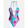 thumbnail image 5 of No Boundaries Halter Cutout One Piece Swimsuit, Women’s XXS-XXL, 5 of 5