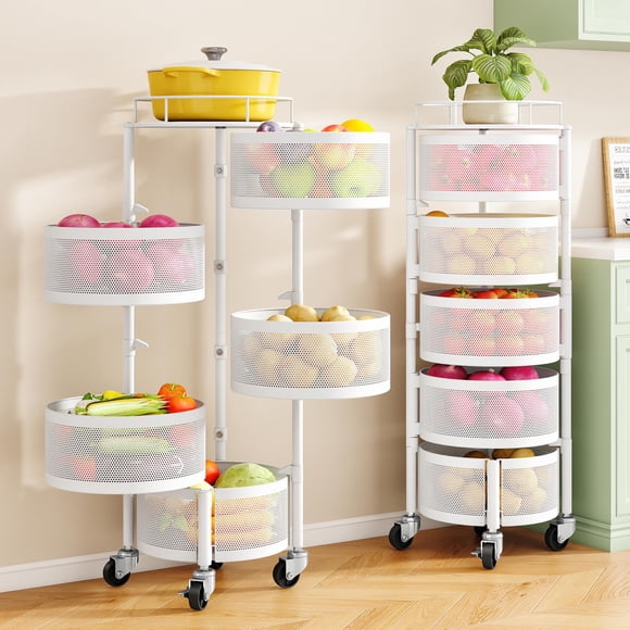Cesta giratoria SNTD de 5 niveles para frutas y verduras