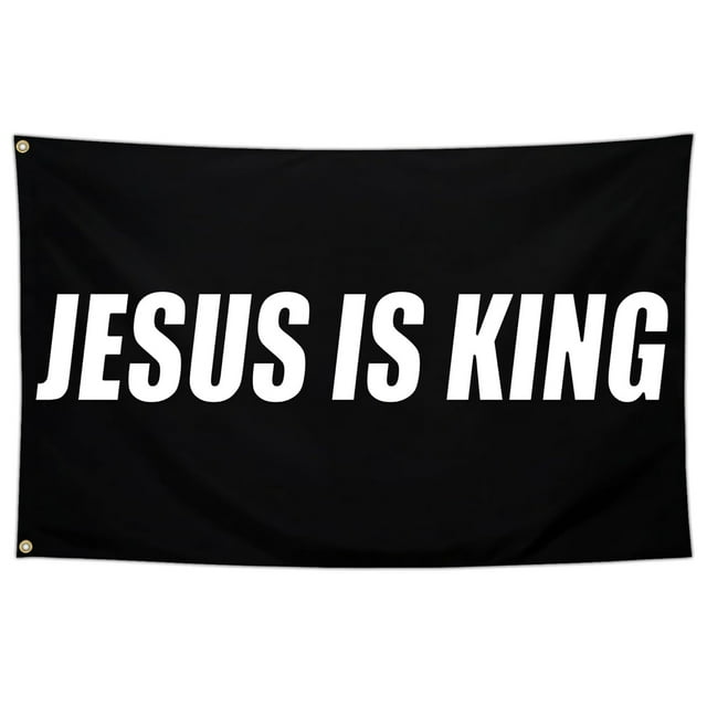 Tapiz de pared Jesus Is King de fibra de microtela de 150 x 90 cm