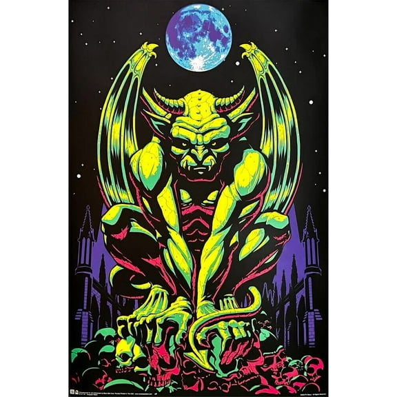 Gargoyle Watch Non-Flocked Blacklight Poster - 24" x 36"