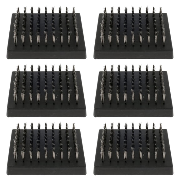 Lzvxtym 6 Pcs Grill Brush Head Replacement Stainless Steel Wire Grill Cleaning Brush Head for Camping Picnic BBQ Tools