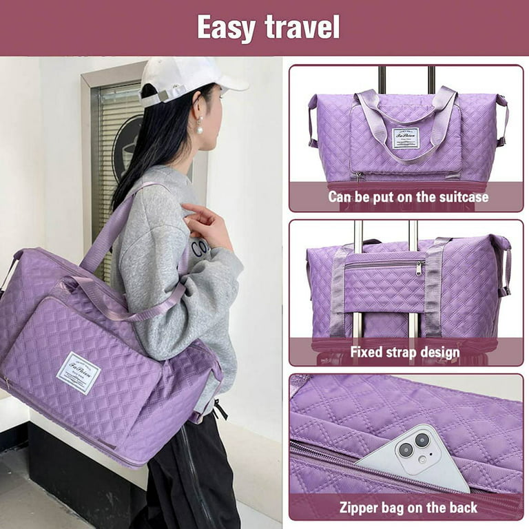 GegeenDomog Large Capacity Folding Travel Bag, Folding Travel Bags  Lightweight Waterproof Suitcase Carry on Luggage Bags. 