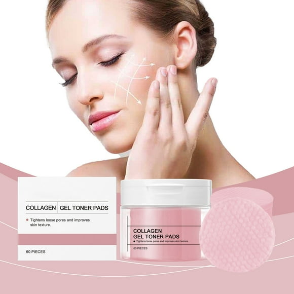 Pompotops Beauty Products Clearance,Women Beauty Gifts,Firming Cotton Pads for Brightening Moisturizing and Gentle Enhancing Elasticity and Nourishing 60 Pads 60ml