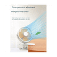thumbnail image 1 of 1200Mah Summer Clip-on Fan Portable Automatic Oscillating Head Fan Rechargeable High Wind Power Fan for Student Black, 1 of 5