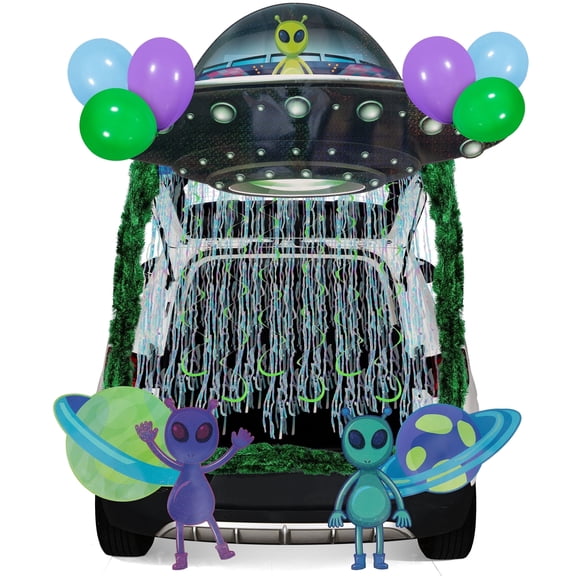 Joyfy Halloween Trunk or Treat Car Decorations Kit,Halloween Car Decorations Car Archway with Alien Theme,Trunk or Treat Decorations for Suv,Halloween Outdoor Garage Door Party Decor