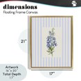 thumbnail image 4 of Stupell Industries French Country Blue Stripe Larkspur Gold Floating Frame Canvas Art, 17 x 21, by Lisa Wehmeyer, 4 of 8