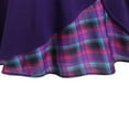 thumbnail image 4 of Women‘s Spring Autumn Patchwork Dress Long Sleeve Square Neck Plaid Zipper A-Line Dress, 4 of 5
