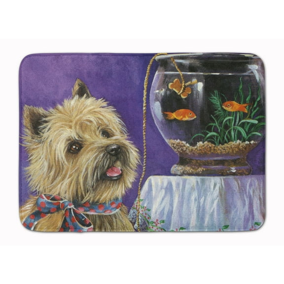 Carolines Treasures PPP3252RUG Cairn Terrier Gone Fishing Bath Mat Machine Washable  Anti-fatigue Memory Foam Kitchen