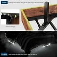 thumbnail image 6 of Feonase Twin Floating Bed Frame with Led Lights and Charging Station, Wood Twin Size Bed Frame with Storage Headboard, Heavy Duty Metal Slats, No Box Spring Needed, Easy Assembly, Vintage Brown, 6 of 7