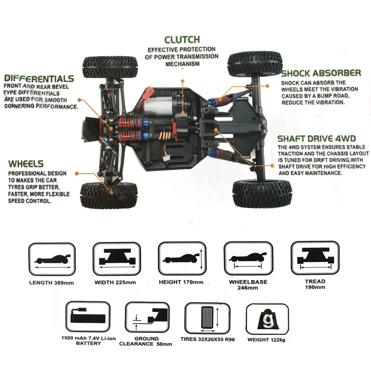 rc car front wheel mechanism