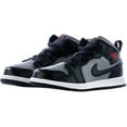 thumbnail image 2 of Toddler's Jordan 1 Mid Black/Gym Red-Particle Grey (640735 096) - 6, 2 of 5