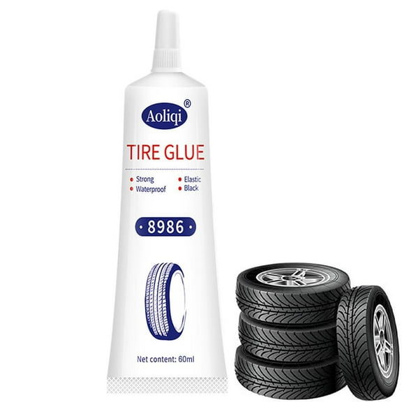 SSKFHGI Tire Repair Glue 60ml Tire Outer Tire Sidewall Crack Scratch Special Repair Black Soft Glue Car Rubber Tire Repair Glue