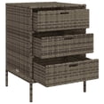 thumbnail image 3 of vidaXL Armoire de Rangement de Jardin Gris 55x59x80 cm Rotin Poly, 3 of 5