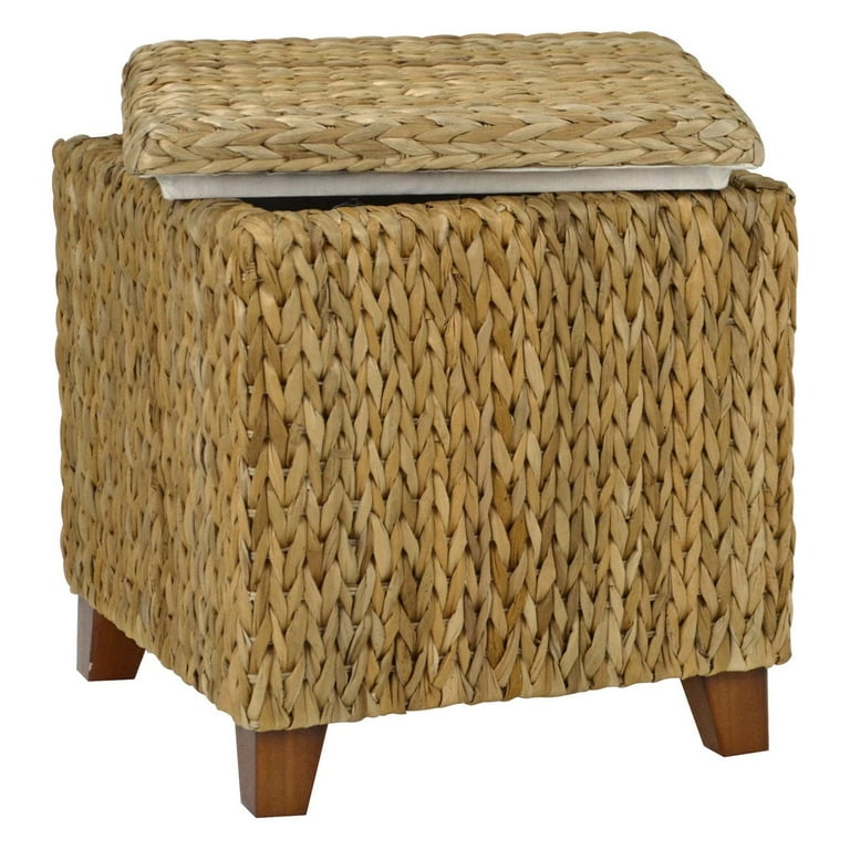 Gallerie Decor Bali Breeze Square Storage Ottoman Walmart