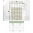 thumbnail image 6 of No Hook Shower Curtain with Snap in Liner, Vintage Green Flowers Pattern Hotel Shower Curtains for Bathroom, Washable Shower Curtain Liner Set with Mesh Top Window, 48"x72", 6 of 6
