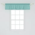 thumbnail image 2 of Ambesonne Teal Window Valance, Design Vibrant, 42" x 12", Teal White, 2 of 3