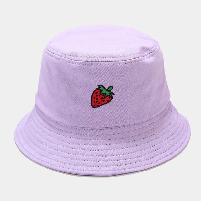 Chapeau de Pêcheur Unisexe Adulte Femme Homme Imprimé Fraise Protection Solaire Extérieur