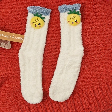

KSCYKKKD Socks Fashion Keep Warm Women Fashion Patchwork Ladies Cute Thick Socks Plush Socks