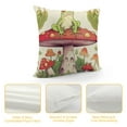 thumbnail image 4 of Nawypu Frog Print Pillow Cases Cushion Covers Decor Throw Pillow Covers Frog Mushrooms Decorative Throw Pillowcases forBotanica Cute Mushroom Decor Beige Red Cushion Cases, 4 of 5