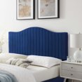 thumbnail image 2 of Tufted Headboard, King Size, Velvet, Blue Navy, Modern Contemporary Urban Design, Bedroom Master Guest Suite, 2 of 10