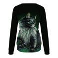 thumbnail image 5 of Moda mujer primavera Animal impreso manga larga cuello redondo Casual Tee Tops blusa Pompotops FGAJ619, 5 of 5