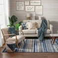 thumbnail image 4 of Well Woven Riviera Stripe Modern Geometric Abstract Shabby Chic Area Rug Neutral Thick Soft Plush Shed Free, 4 of 6