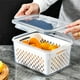 thumbnail image 2 of Caja de almacenamiento para refrigerador, organizador de frutas y verduras frescas, cesta de drenaje, contenedores de almacenamiento, despensa, organizador de cocina, 2 of 5