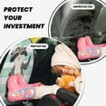 thumbnail image 4 of Naloa Cute Raccoon 2Pcs Anti-Kick Back Seat Cover Kick Mat, Car Seat Protector with 3 Storage Pockets, 4 of 8