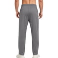 thumbnail image 6 of Eltusu Men's Athletic Pants Open Leg, Running Drawstring Straight Legs Elastic Waistband Workout Pants Dark Gray Size XL, 6 of 8