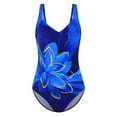 thumbnail image 3 of Gibobby Trajes de Baño Mujer Print Swimsuit One Piece Swimmit Women's Bikini Sling Slim Ladies Beach Swimswears(Azul,XL), 3 of 5