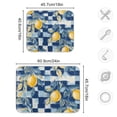 thumbnail image 4 of Yayeee Dish Drying Mat for Kitchen Counter 16"x18" Microfiber Absorbent Pad, Retro Plaid Lemon, 4 of 7
