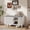 White, variant on TOKSOM 39" White Shoe Bench with Padded Seat, Modern Entryway Storage Bench with Doors and Adjustable Shelves, Fluted Design Shoe Organizer Cabinet, P2 Wood Bench for Hallway & Mudroom