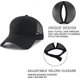 thumbnail image 2 of Women's Ponytail Baseball Cap Messy High Bun Adjustable Plain Trucker Dad Hat, 2 of 4