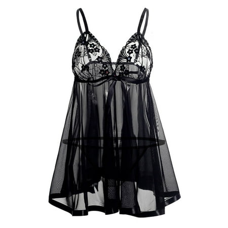 Plus Size Set Plus Size Push Up Lace Bow Nightwear Sleepwear Valentine Panties Pajamas Nightwear S-6Xl