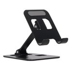 Phone Desk Stand, Foldable Black Stylish Cell Phone Stand  For Reader