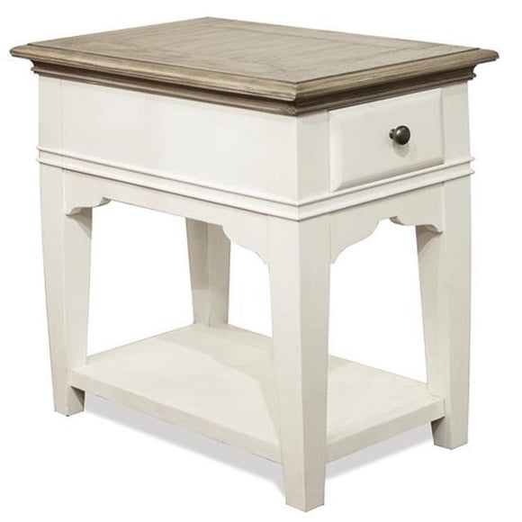 Riverside Furniture Myra Table d'Appoint Multicolore en Bois 16 Pouces x 25 Pouces avec Tiroir