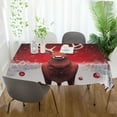 thumbnail image 6 of GZHJMY Christmas Deer Square Tablecloth, Waterproof Stain Wrinkle Resistant Washable Polyester Table Cover for Picnic Dinner Holiday Kitchen Party Decor, 54 x 54 in Home Decor, 6 of 7