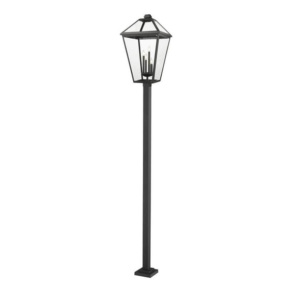 1 Light Outdoor Pendant In Traditional Style-10.5 Inches Tall And 11 Inches Wide-Black Finish Z-Lite 590P-Bk