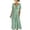 Green, variant on Virmaxy women summer dress 2026 Women's V-Neck Button Front Midi Dress Short Sleeve Cinched Waist A-Line Dress with Pockets for Casual Summer S-XXXL