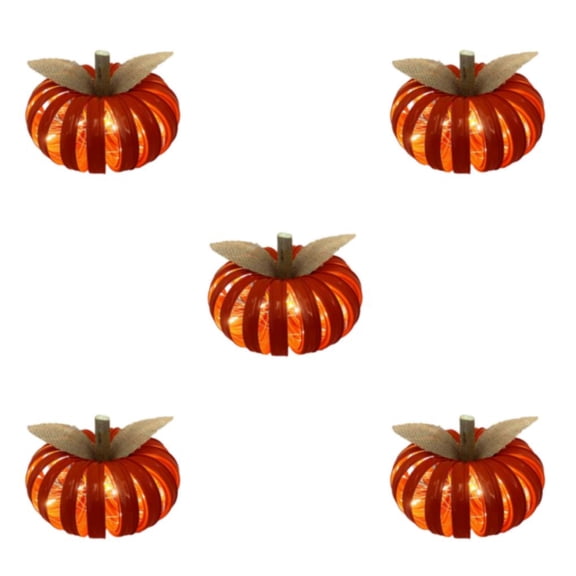 Wosthever Ahorro de energía Calabaza de Halloween Luz hueca con Apagado Luces LED Decoración portátil Naranja Type2 NO2
