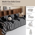 thumbnail image 6 of Jessy Home Sofa Covers Couch Cover Sofa Slipcover for Most Shape Sofas Multi-Function Furniture Cover for Pets Cats Dogs Home Decor 71"x 134"Black, 6 of 9