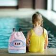 thumbnail image 4 of Riforla Sac à Dos de Rangement pour Équipement de Natation Portable pour Plage, Design Séparé Humide et Sec, Comprend un Compartiment à Chaussures Idéal pour Enfants et Adolescents, Activités Piscine et Plage, Rose, 4 of 5