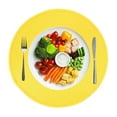 thumbnail image 1 of Djiypn Napperons Ronds Tressés 14,96 Pouces Napperons Ronds pour Tables à Manger Tissés Naturels Résistants à la Chaleur Ensemble de 4 (Jaune,4), 1 of 8