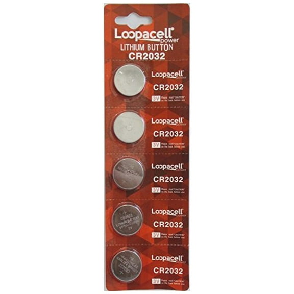 Loopacell Replacement Battery for Cadillac 16259819 Keyless Entry Remote Battery CR2032 Battery - 5 Pack