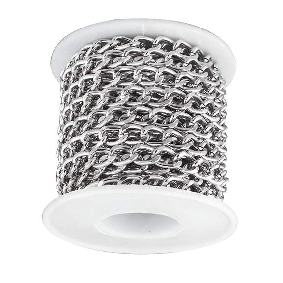 BESTSKY Aluminium Chunky Curb Chains Twisted Links Chain Bulk with Spool