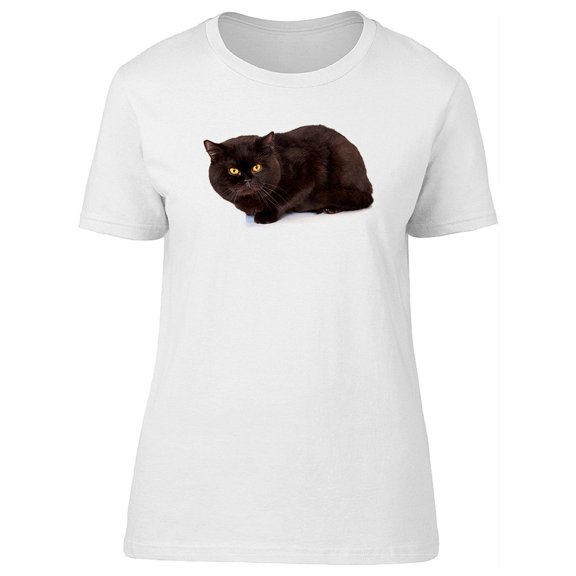 Black Kitten Graphic, Cute T-Shirt Women -Image by Shutterstock, Female x-Large
