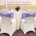 thumbnail image 6 of 100PCS Spandex Stretch Chair Sashes Bows Elastic Chair Cover Bands Ties with Buckle Slider for Wedding Party Reception Events Universal Ceremony Banquet Decorations(Light Purple), 6 of 14