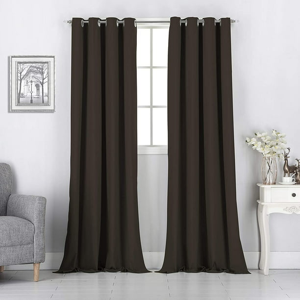 Blackout Curtains For Bedroom Thermal, Black And White Light Blocking Curtains For Living Room